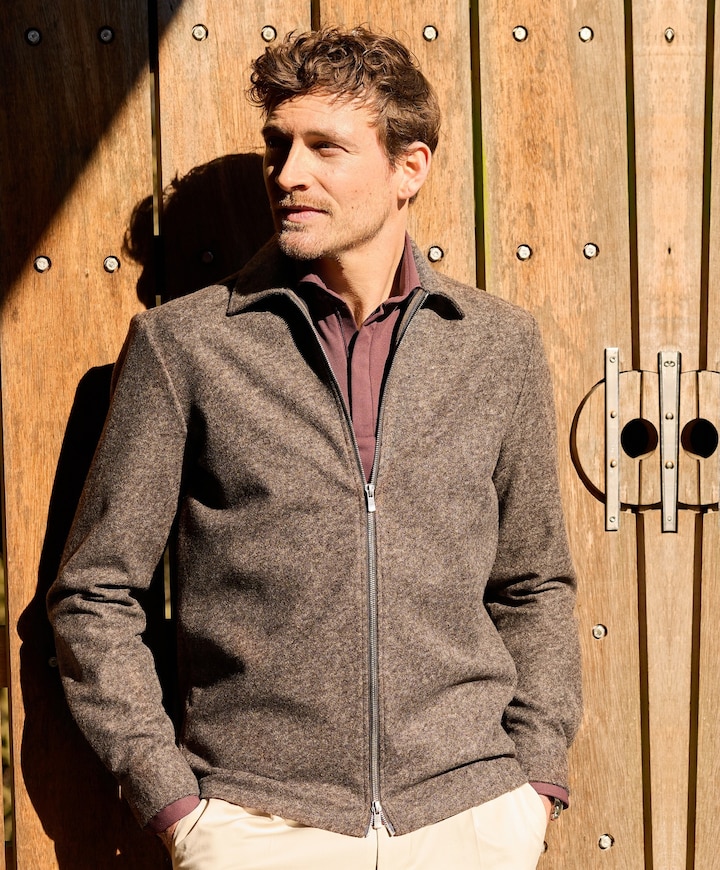 Heren overshirt bruin