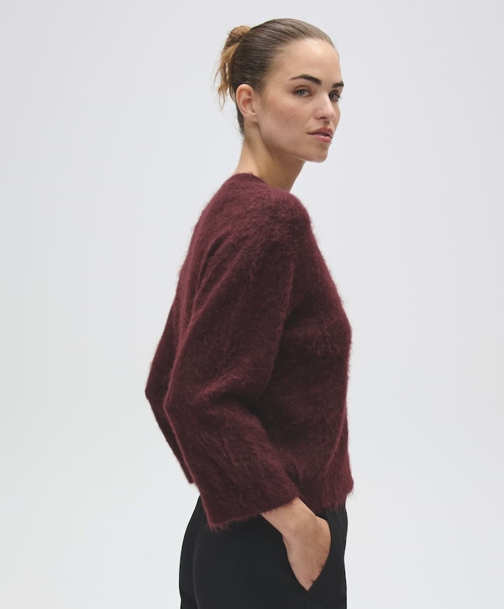 Dames vest bordeaux