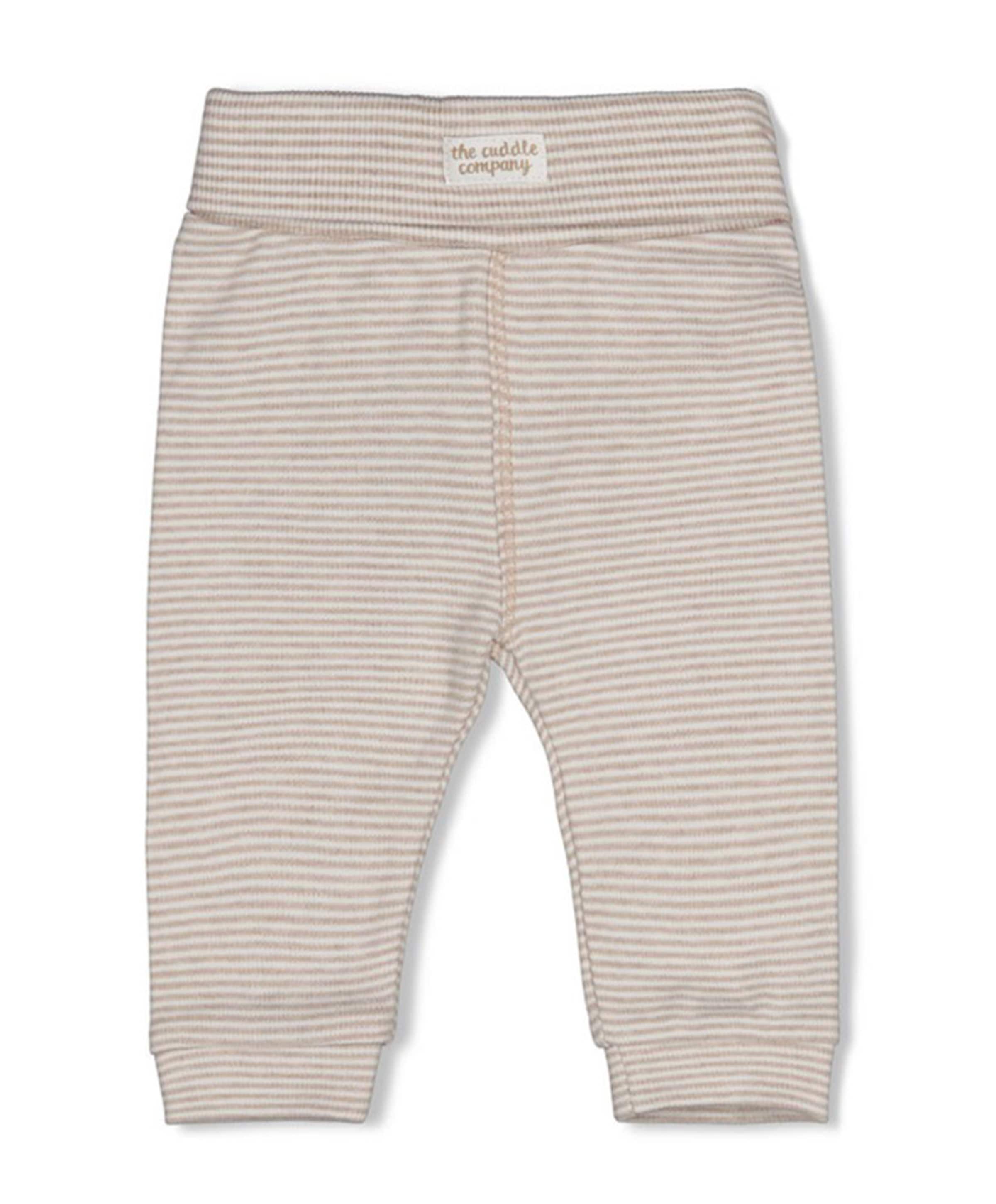 Broek streep uniseks broek  bruin