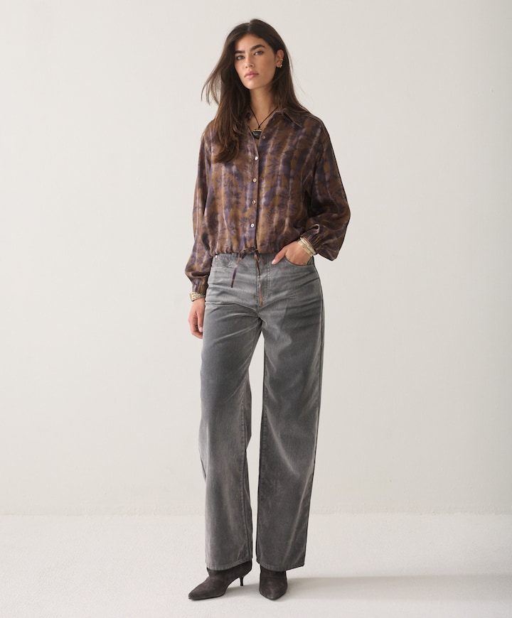 Dames blouse bruin