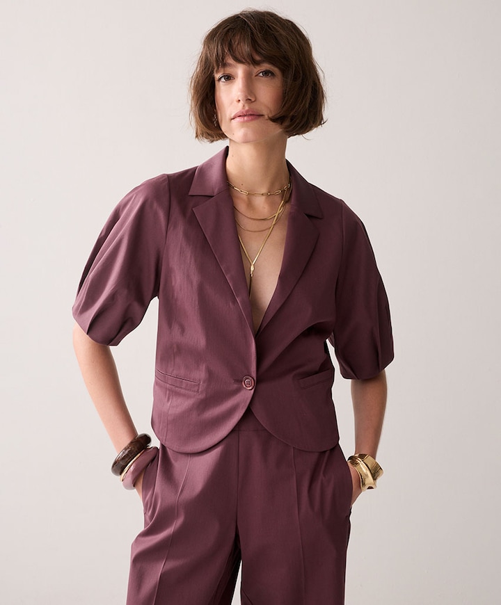 Dames blazer paars