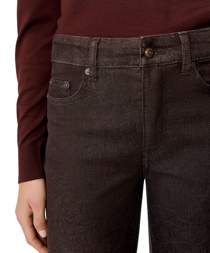 WIDE dames jeans bruin