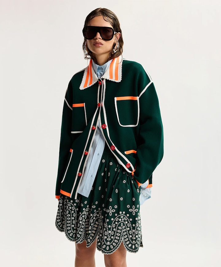 Dames vest groen