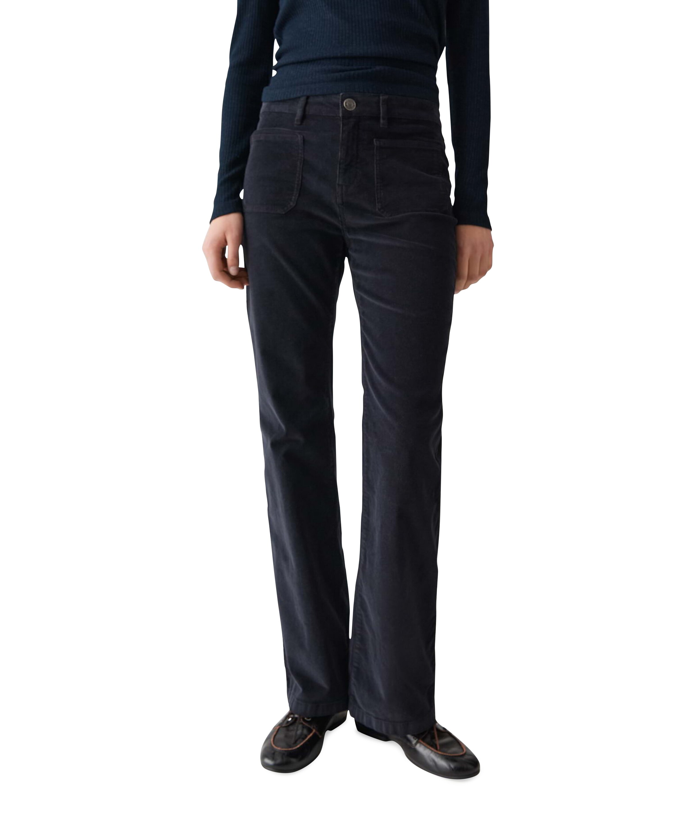 Ebbi corduroy dames broek blauw