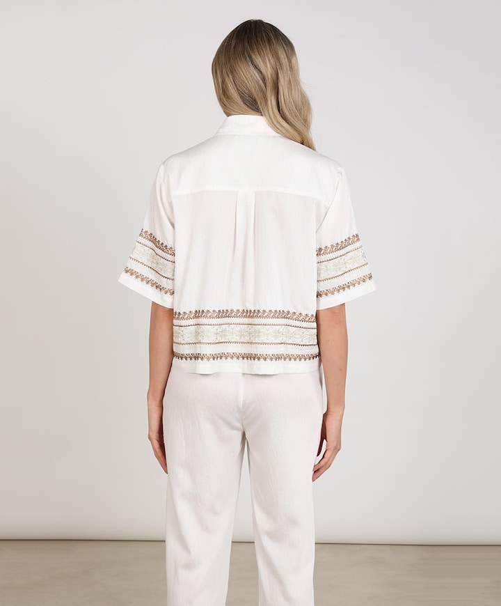 Dames blouse ecru