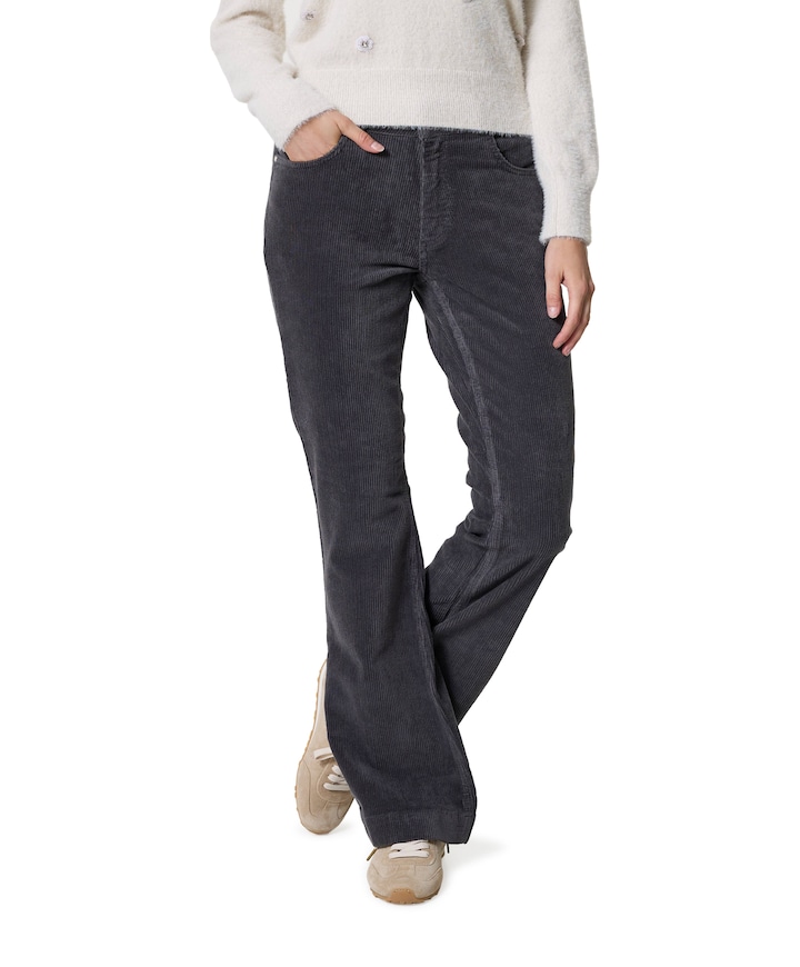 Jade - Vintage Corduroy - 633 - Kha dames broek grijs