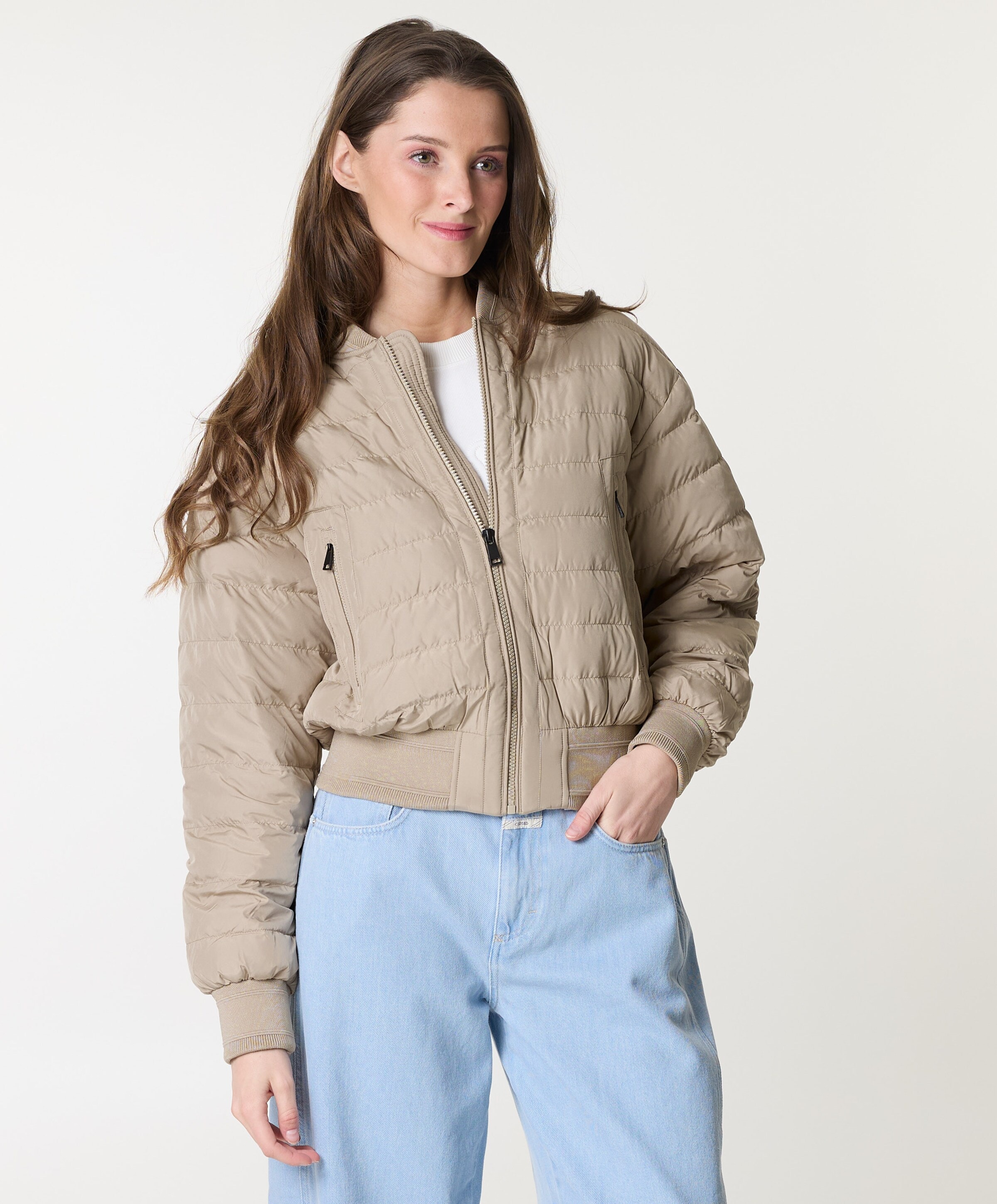 Dames jas beige