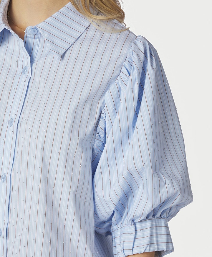 Dames blouse blauw
