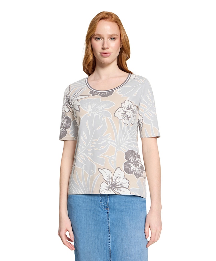 Dames T-shirt beige