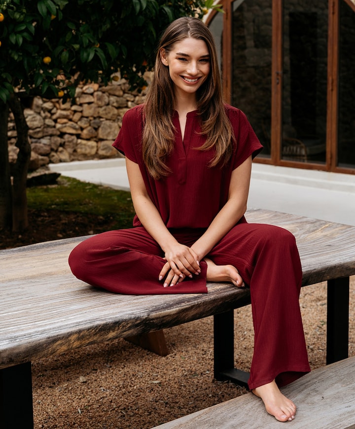 JULIE dames broek rood