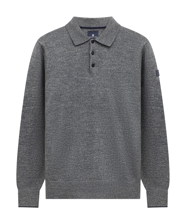 Heren polo grijs