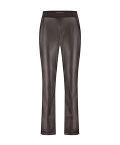 Anne faux leather broek bruin
