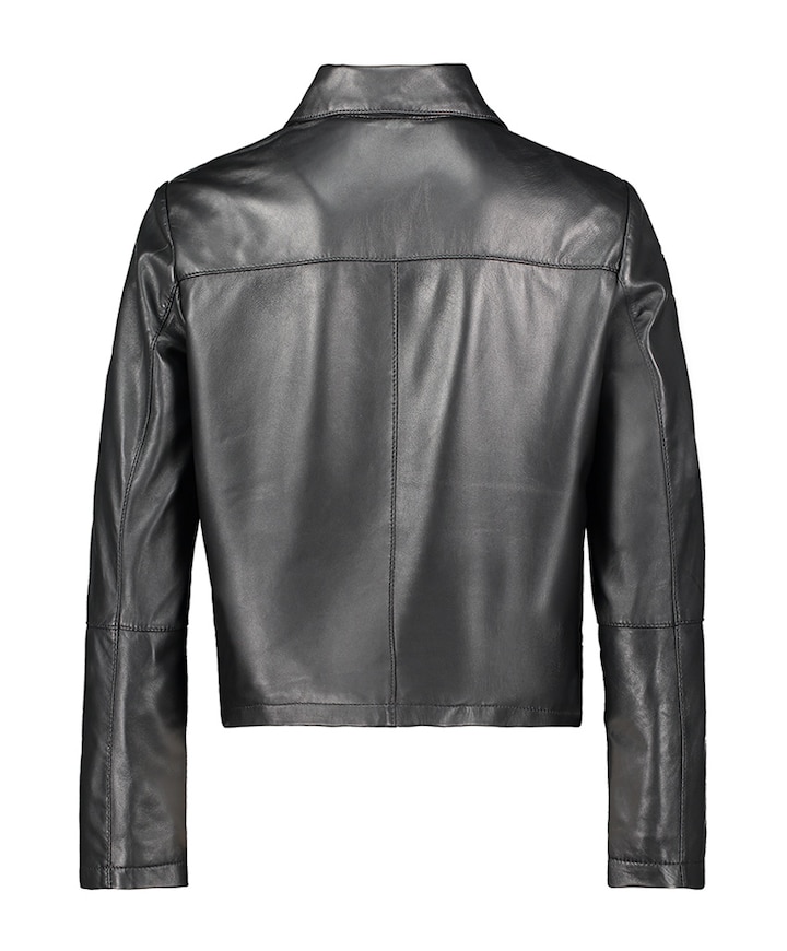 Dames leren jas zwart