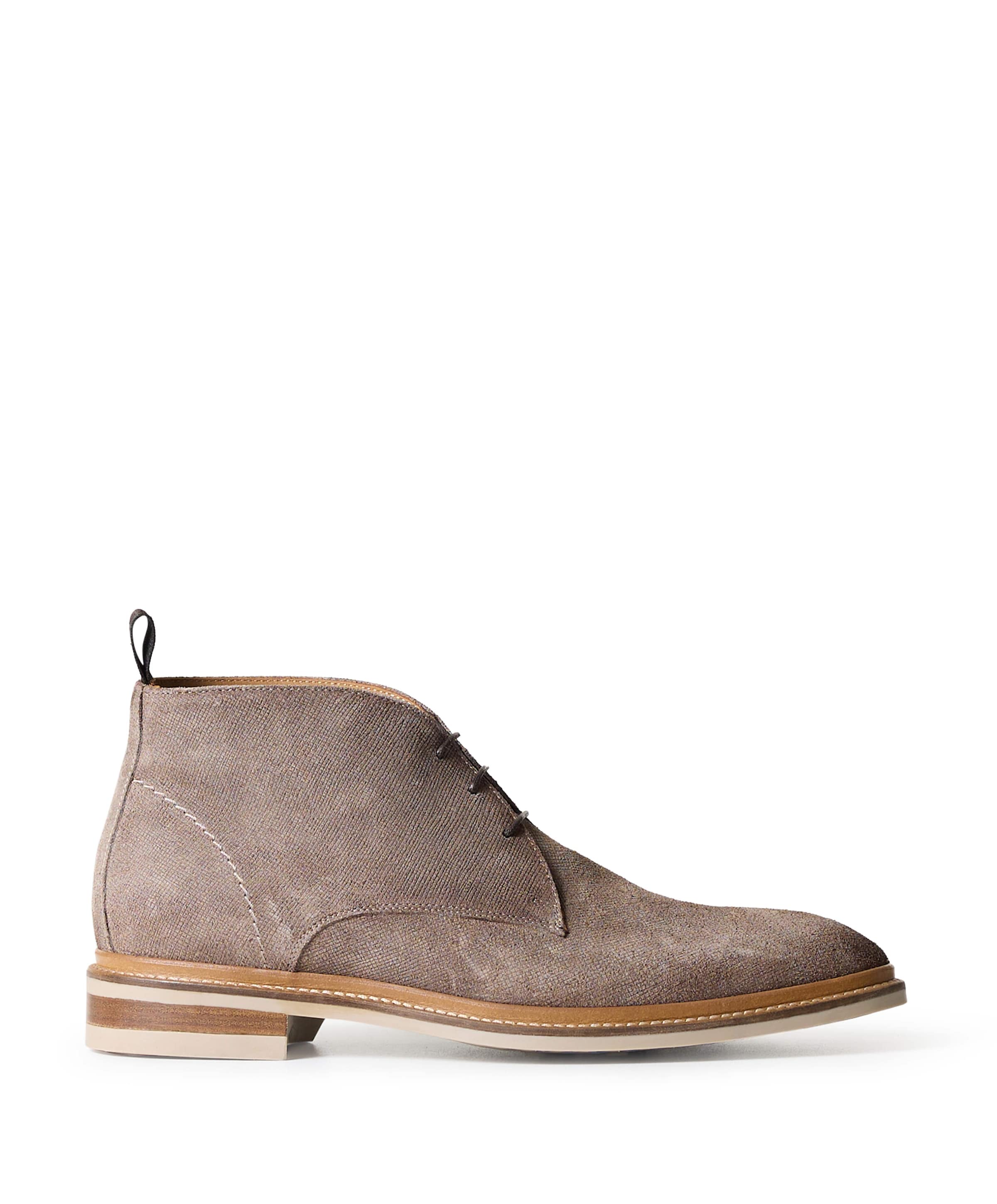heren veterboots beige
