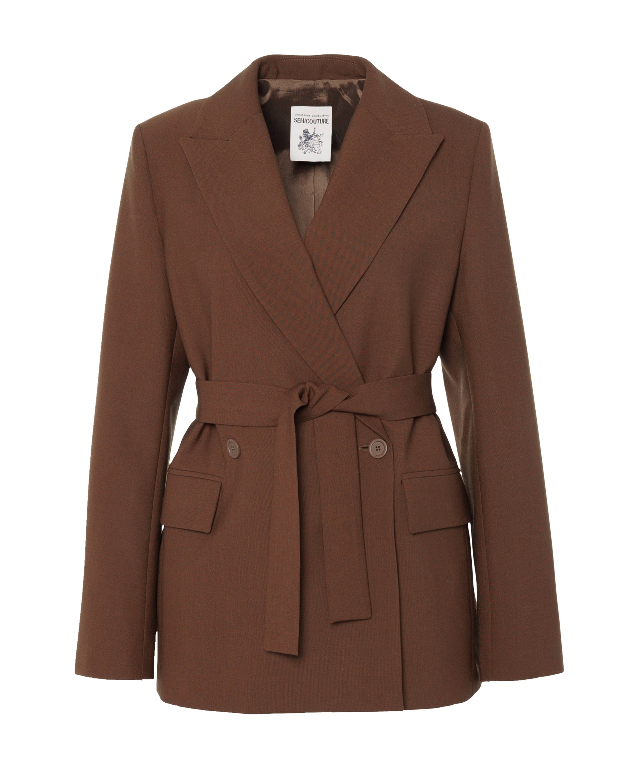 Dames blazer bruin