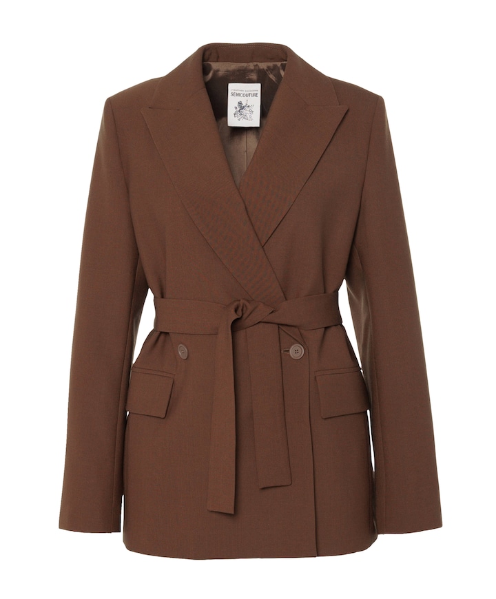 Dames blazer bruin