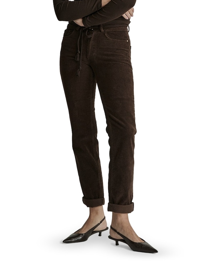 Bobby - Vintage Corduroy - 001 - Bl dames broek bruin