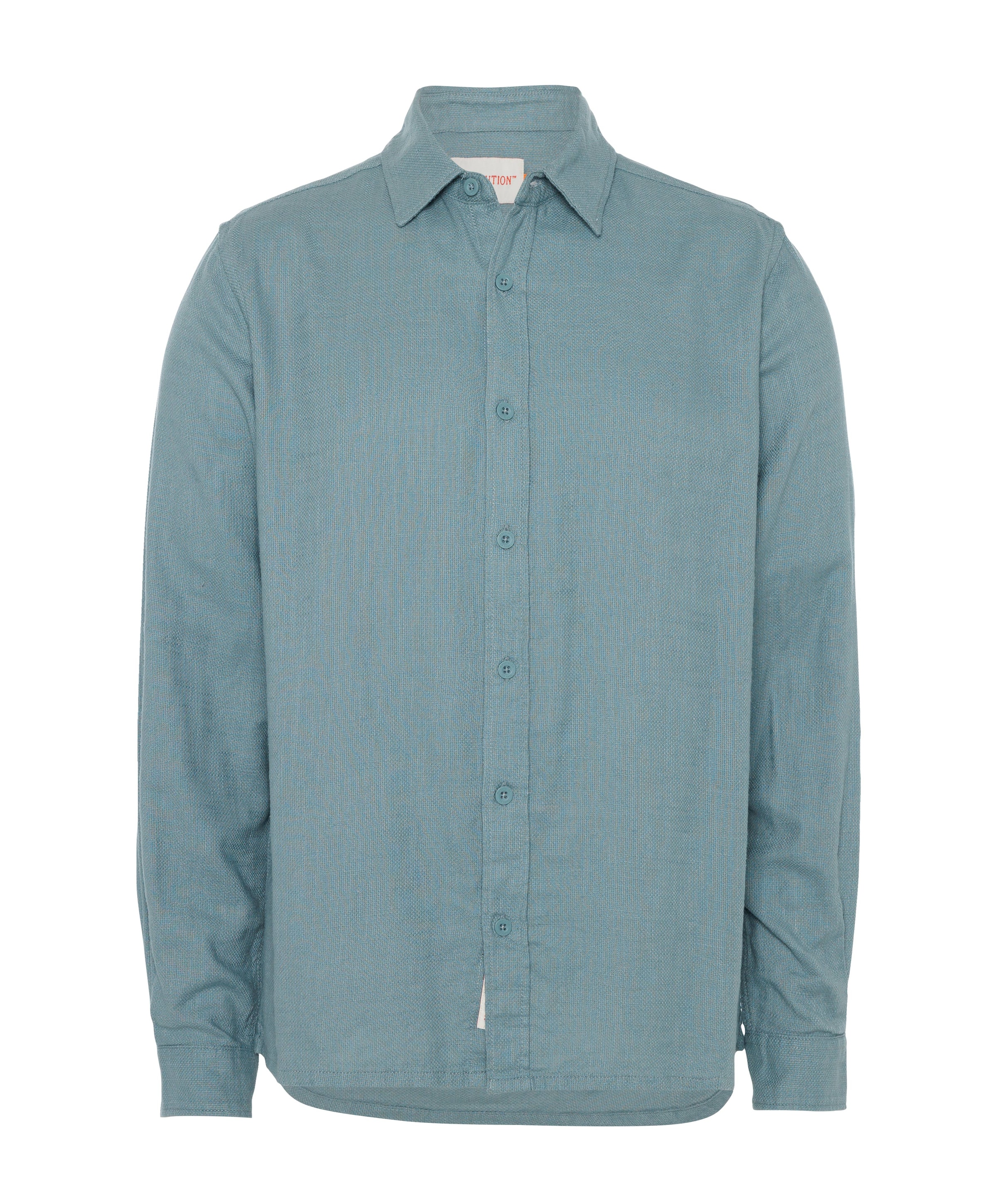 Heren overhemd lange mouw blauw