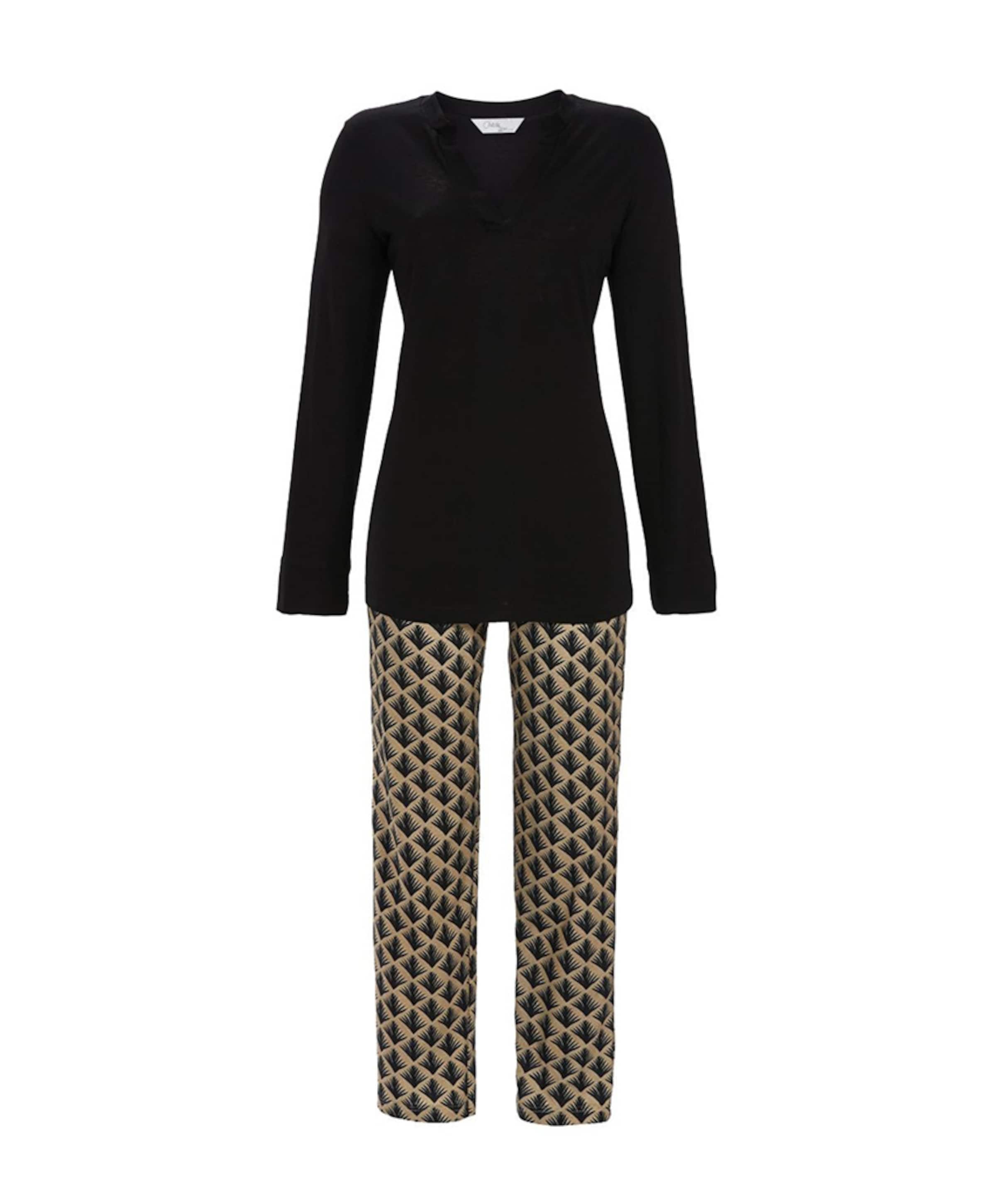 Dames pyjamaset zwart