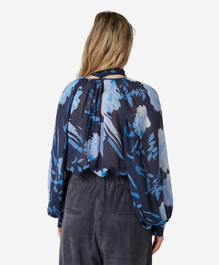 Dames blouse blauw