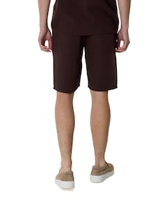 Shorts Chino With Linen, Garment Dye heren korte broek bruin