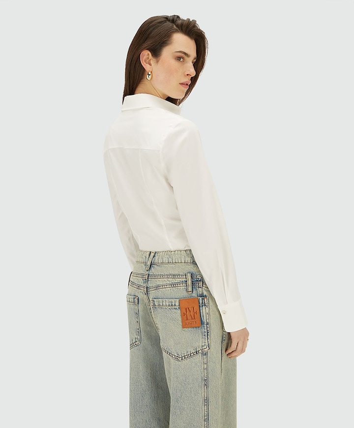 Dames body blouse ecru