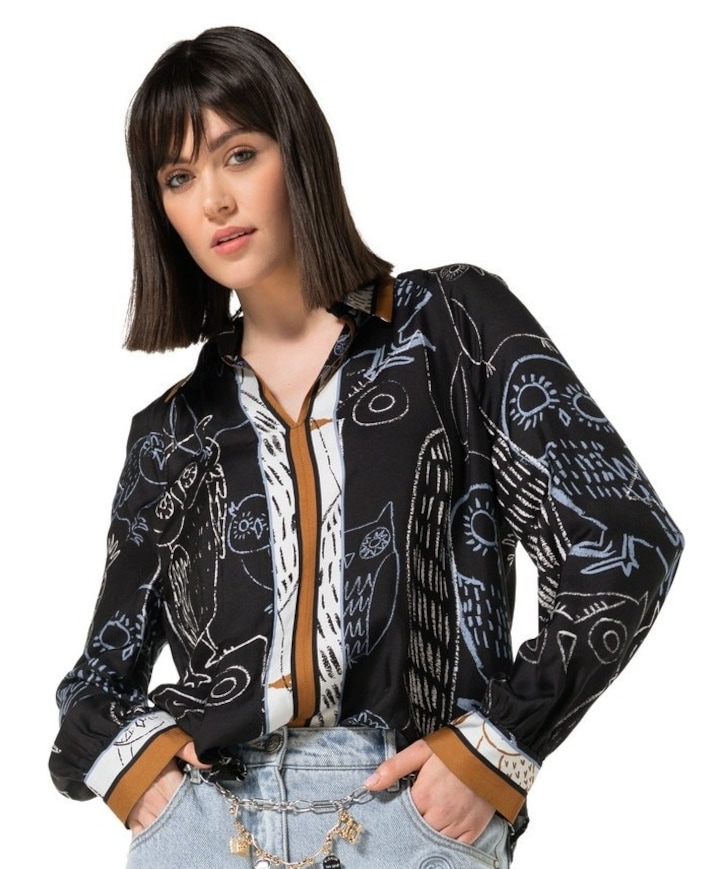 Dames blouse blauw