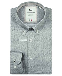 Heren overhemd lange mouw groen