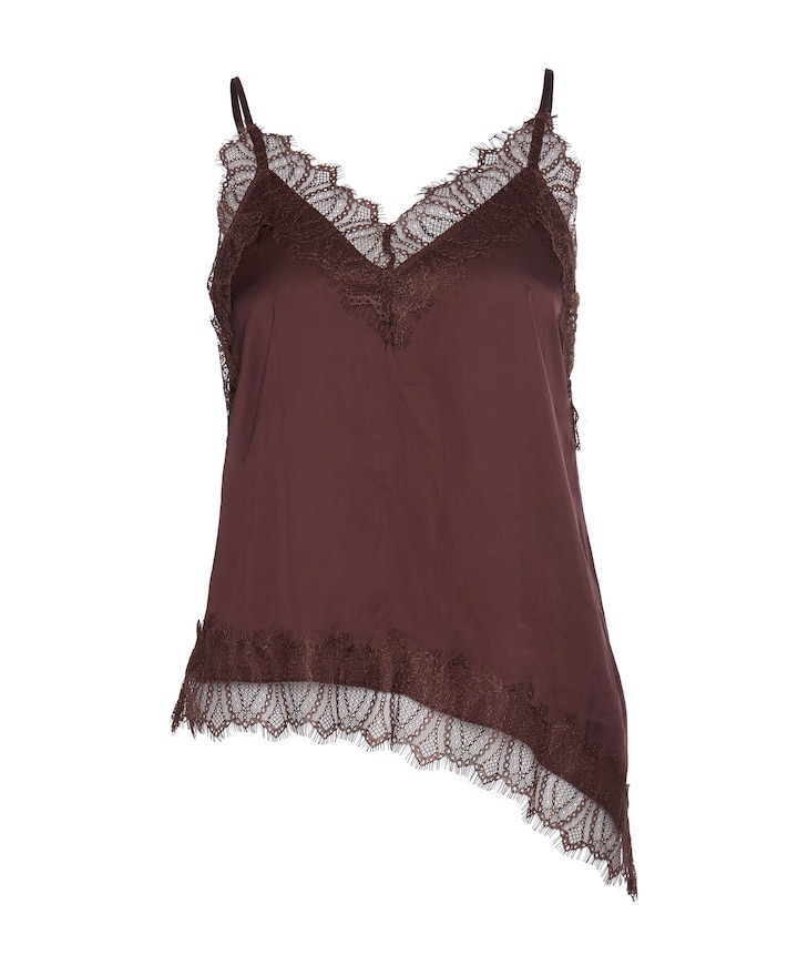 Dames top bruin