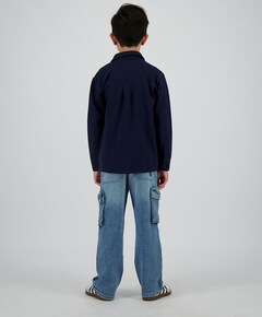 Overhemd lange mouw blauw