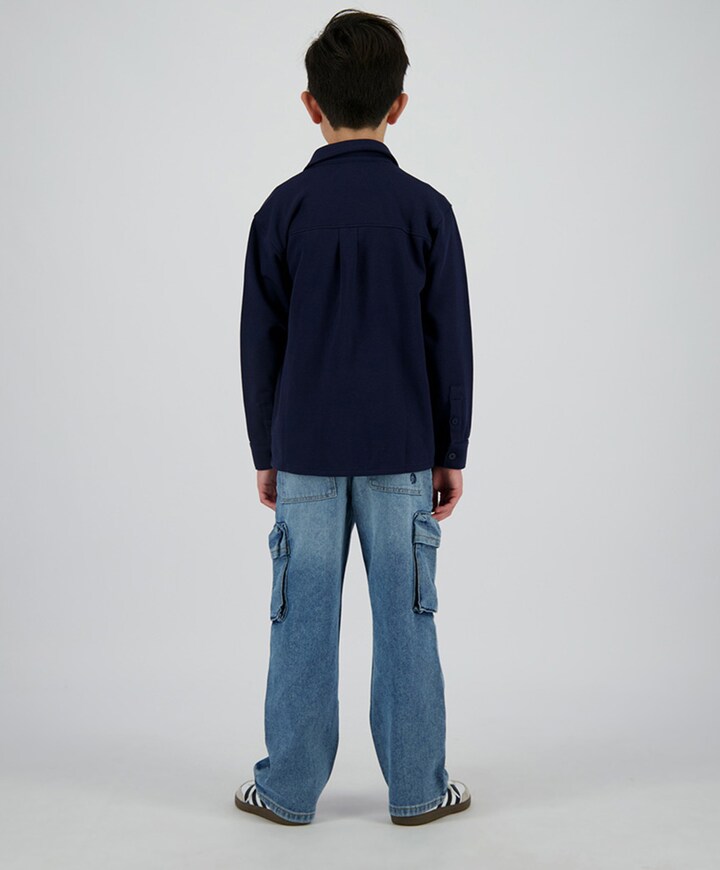 Overhemd lange mouw blauw