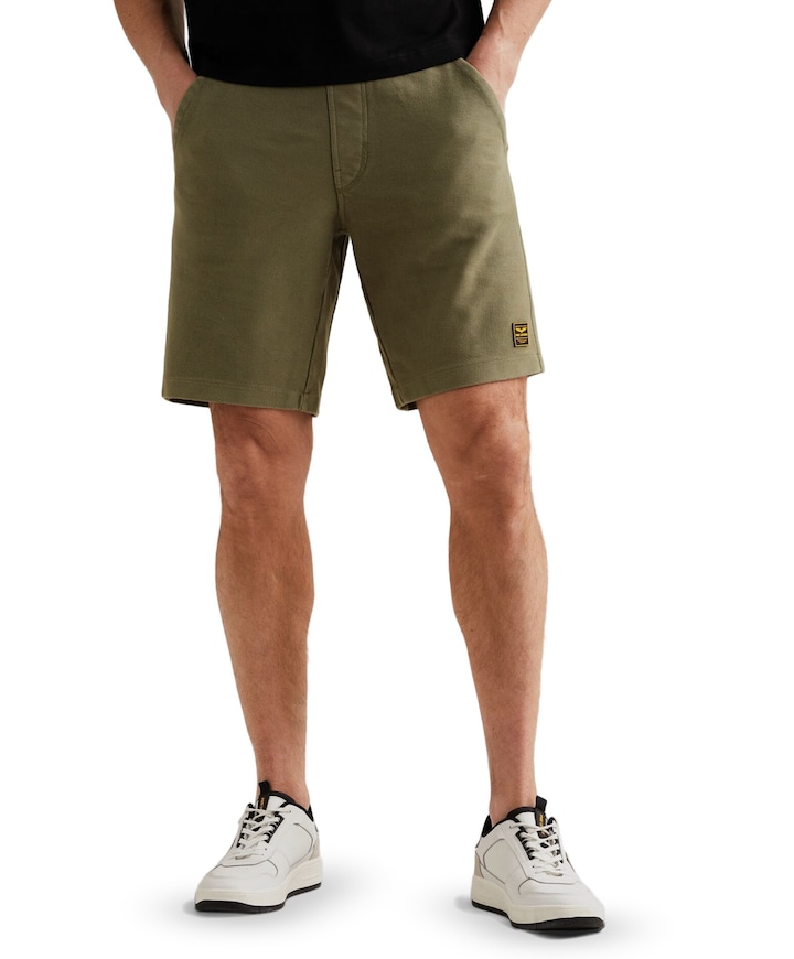 SKYGLIZER SWEAT SHORTS TWILL STRUC heren korte broek groen