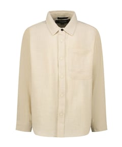 Jongens overhemd lange mouw beige