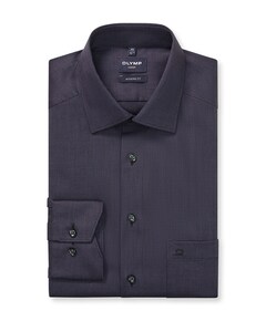 Heren overhemd lange mouw paars