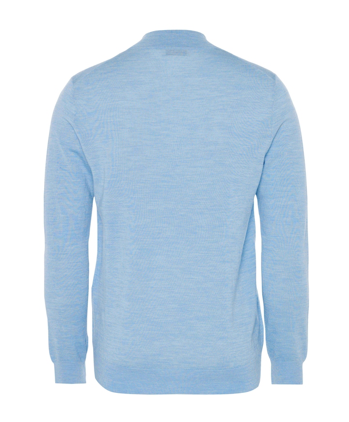 Heren trui met rits blauw