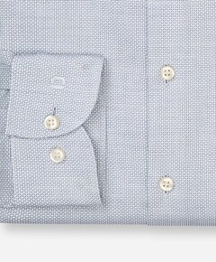 Heren overhemd lange mouw blauw