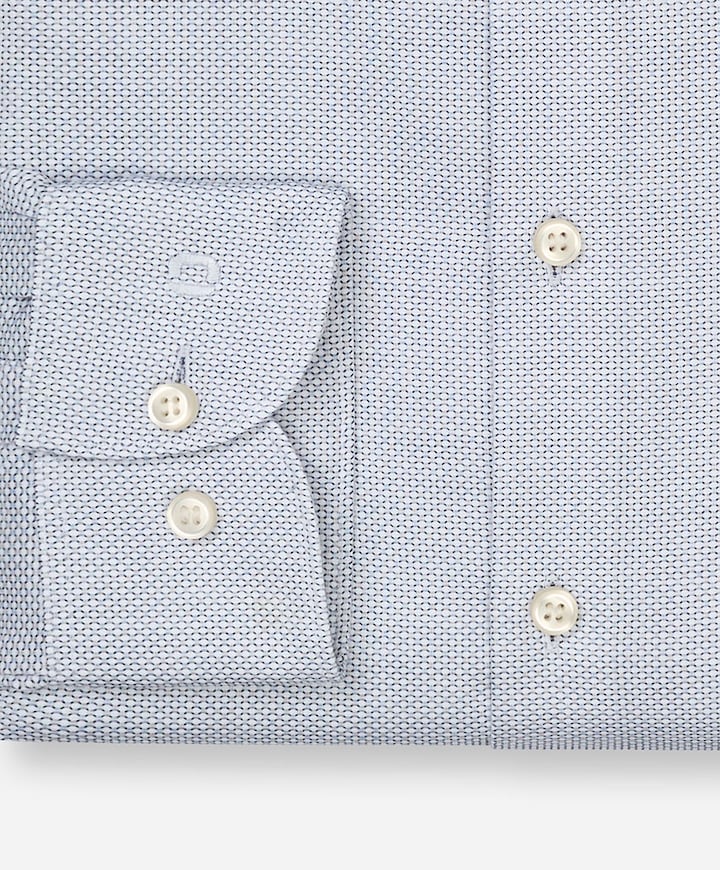 Heren overhemd lange mouw blauw