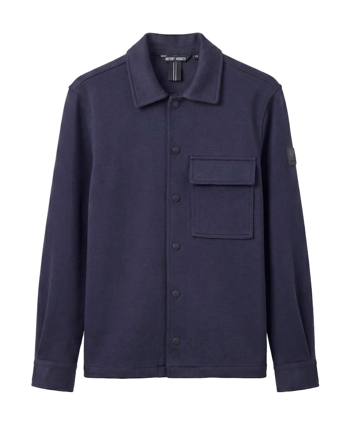 Jongens overhemd lange mouw blauw