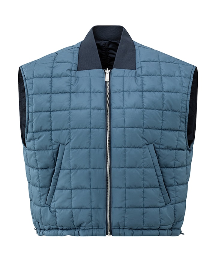 Dames omkeerbare bodywarmer blauw