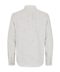 Heren overhemd lange mouw beige