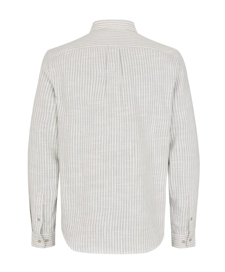 Heren overhemd lange mouw beige