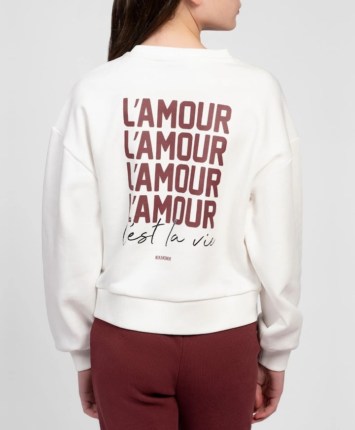 Meisjes sweater ecru