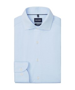 Heren overhemd lange mouw blauw