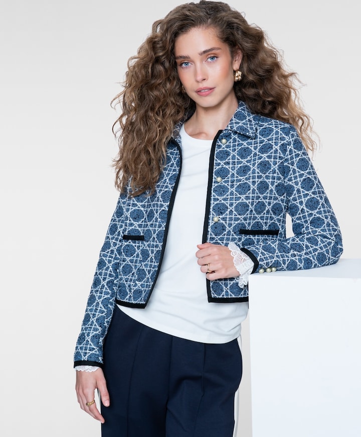 Dames jas blauw