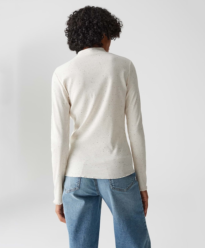 Dames longsleeve ecru