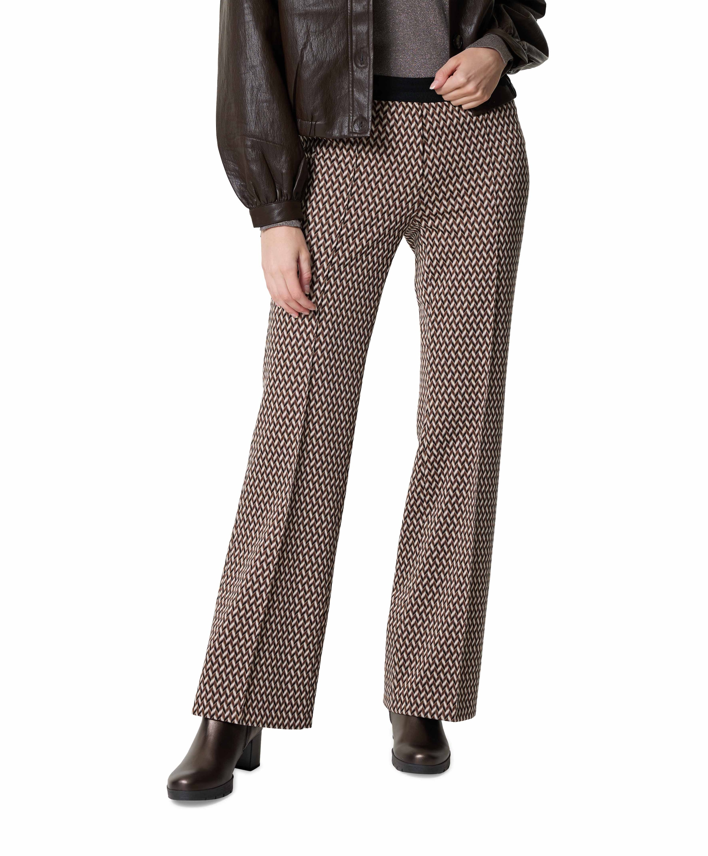 Bootcut Slim broek bruin