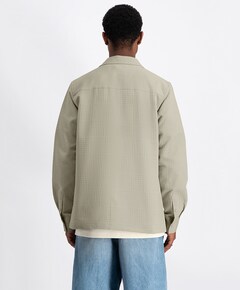 Heren overhemd lange mouw beige