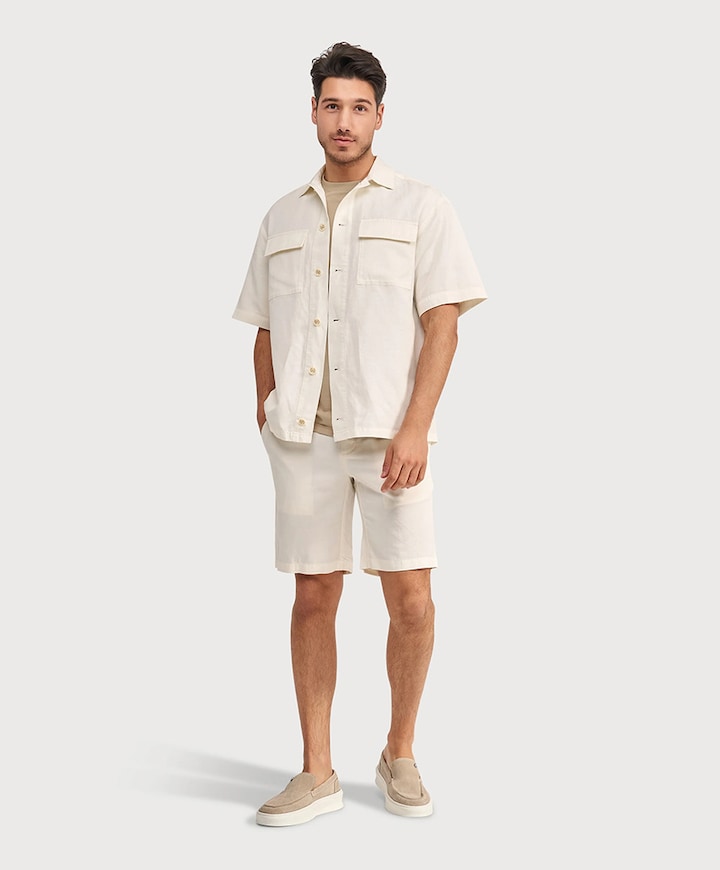 Heren overshirt ecru