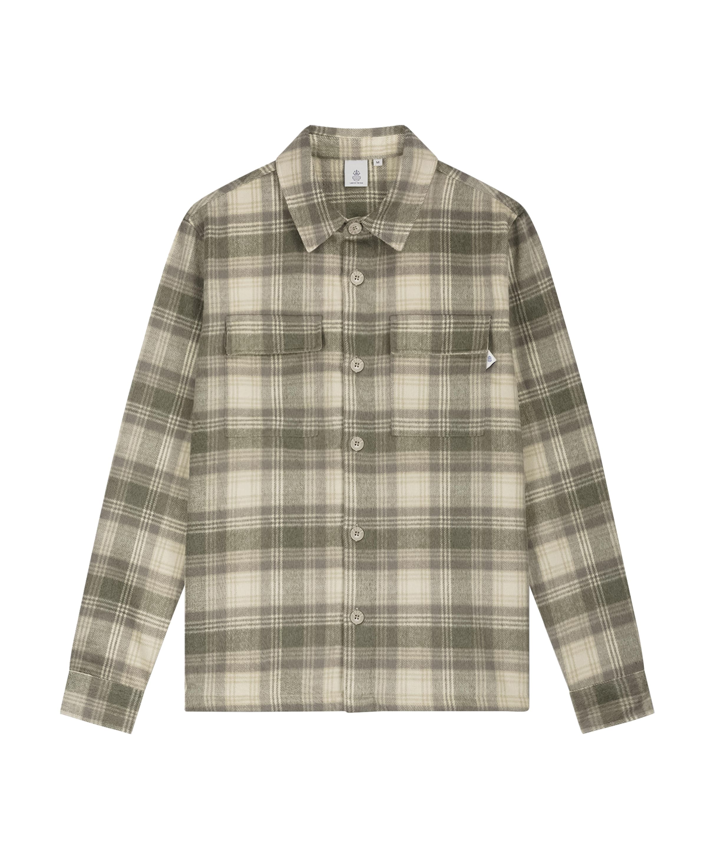 Overshirt lange mouw beige