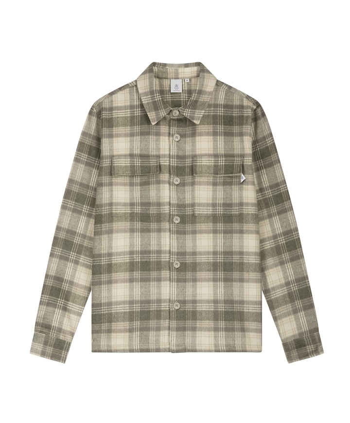 Overshirt lange mouw beige